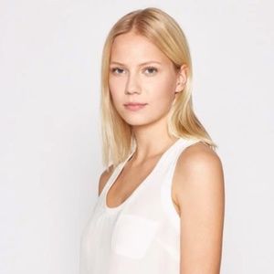 Joie Alicia 100% Silk Top, Porcelain